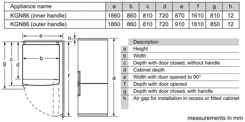 Bosch Series 4 KGN86VIEAG - Stainless Steel Fridge Freezer - 479L/152L - E Energy
