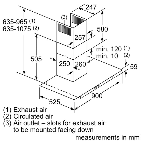 Bosch DWG94BC50B - Stainless steel Extractor - D energy