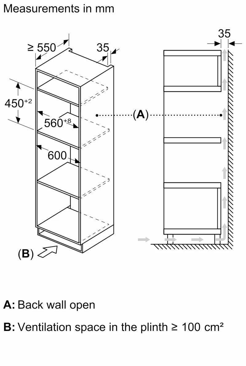 Neff C1AMG84N1B - Stainless Steel Built-in Combination Microwave - 44L