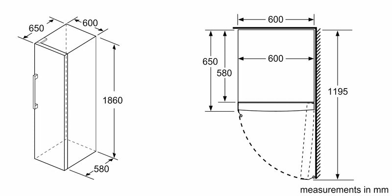 Bosch Series 4 GSN36VWEPG - White Freestanding Frost Free Freezer - E energy