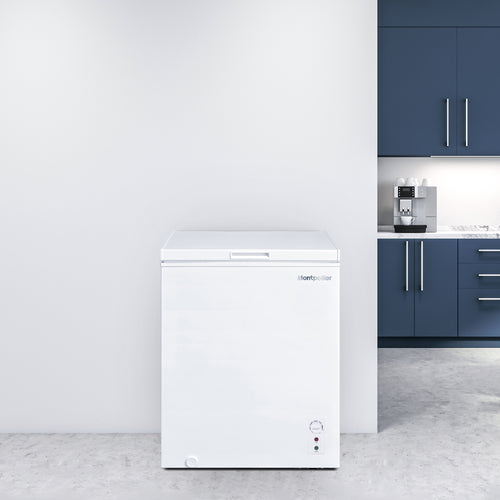 Montpellier MDACF137W - White 137L Chest Freezer - Garage Safe - Freestanding - E Energy