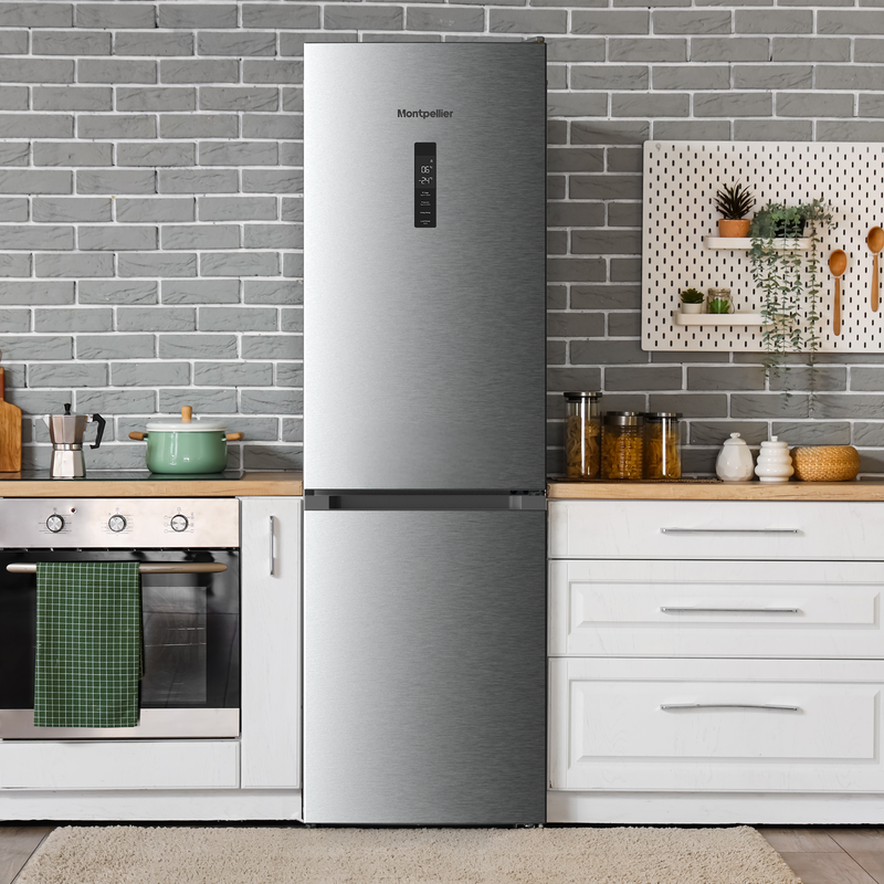 Montpellier MDANF188X - Inox Fridge Freezer - 295L 60/40 Frost Free - E Energy