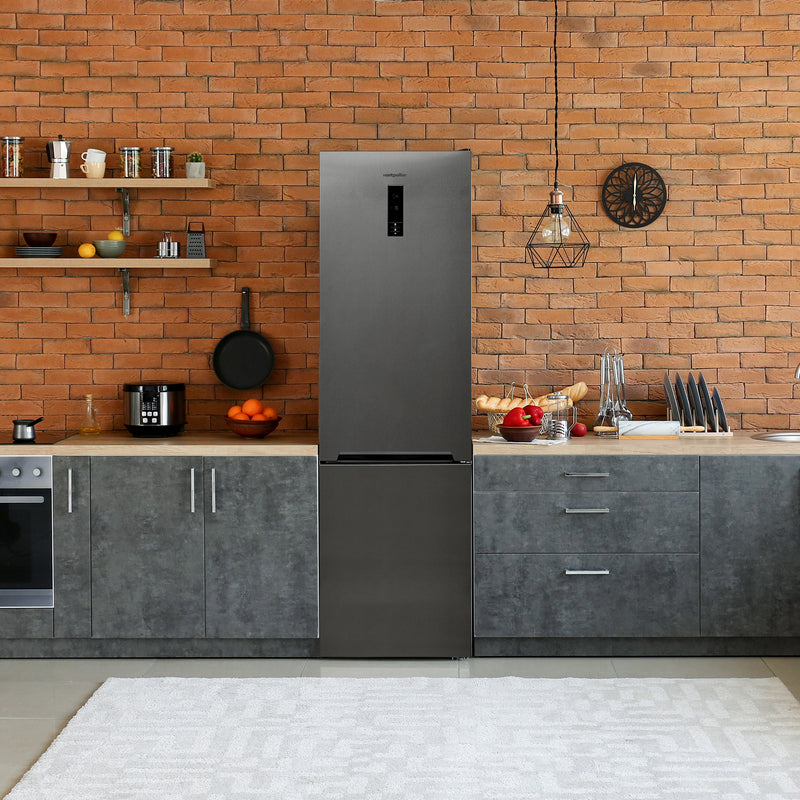 Montpellier MDANF201DX - Dark Inox Fridge Freezer - 70/30 No Frost 327L - E Energy