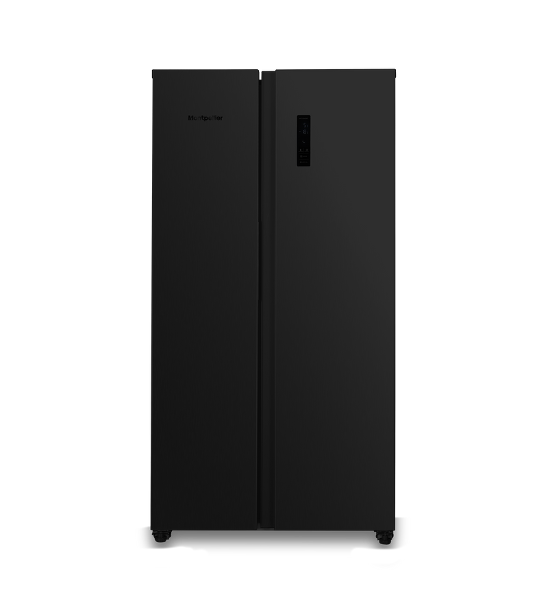 Montpellier MSBS442K - Black American Fridge Freezer - 442L - E Energy