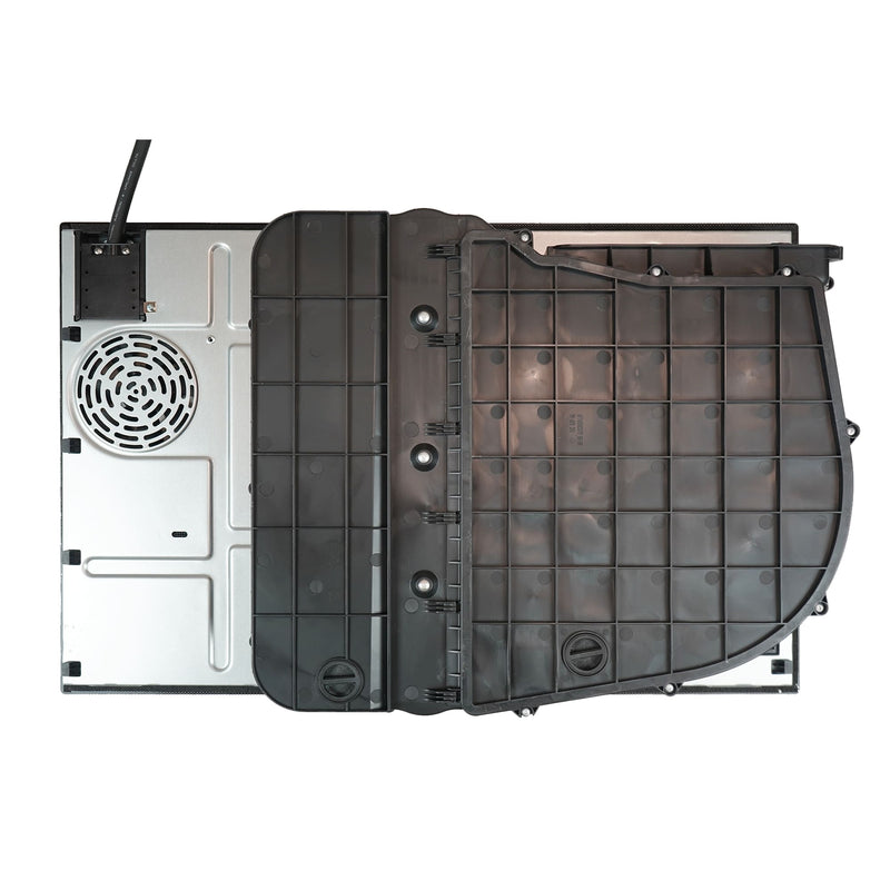 Montpellier MDAVIN80DF - Black Glass 80cm Venting Induction Hob - 4 Cooking Zones - E Energy Rating