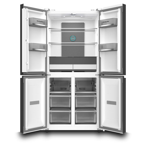 Montpellier MDAXD183DX - Dark Inox American Fridge Freezer - 475 Litres - E Energy Rating