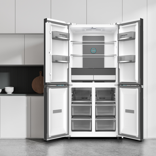 Montpellier MDAXD183DX - Dark Inox American Fridge Freezer - 475 Litres - E Energy Rating