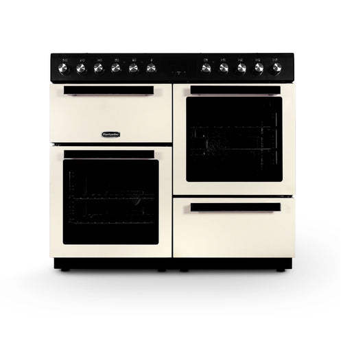 Montpellier MDFRC100C - Cream Freestanding Range Cooker - 7 Gas Burners - 2 Ovens - Display