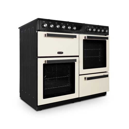 Montpellier MDFRC100C - Cream Freestanding Range Cooker - 7 Gas Burners - 2 Ovens - Display
