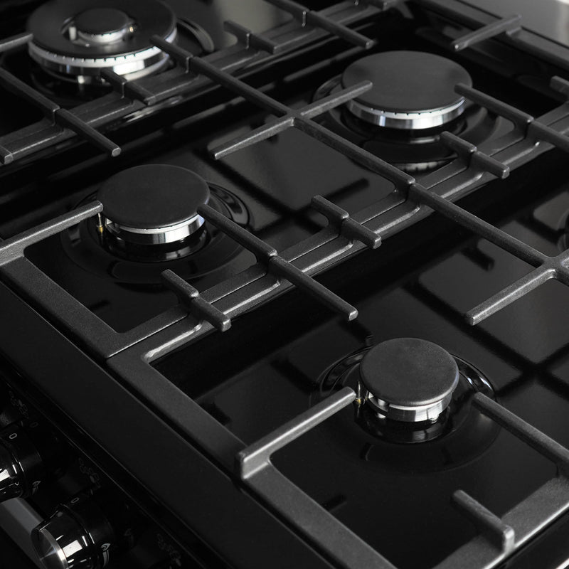 Montpellier MDFRC100K - Black Dual Fuel Range Cooker - 7 Gas Burners, 2 Ovens, 100cm Width - Display