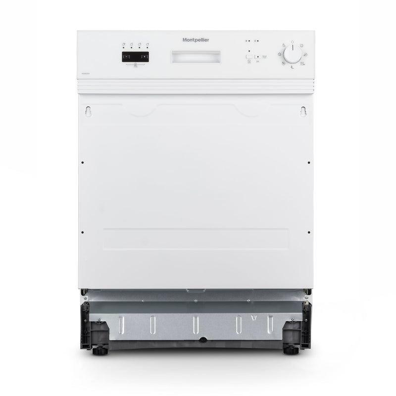 Montpellier MDI655W - White Semi Integrated 12 Place Settings Dishwasher - E energy