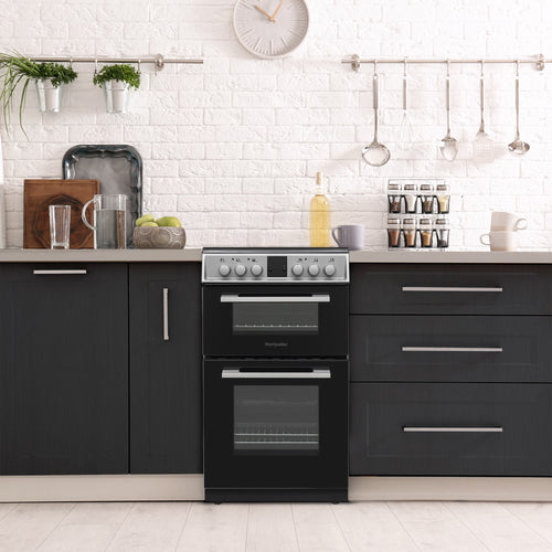 Montpellier MDOC50FS - Silver 4 Zone Electric Cooker - A Rated