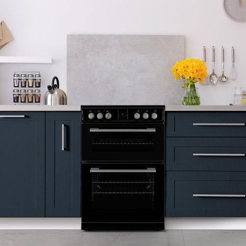 Montpellier MDOC60FK - Black 4 Zone Electric Cooker - A/A energy - Display