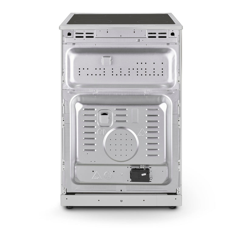 Montpellier MDOC60FW - White 60cm Ceramic Double Cooker - 72/39L Capacity - A/A Energy