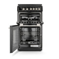 Montpellier MDOG50LK - Black 4 Zone Gas Cooker - Catalytic cleaning - A/A+ energy