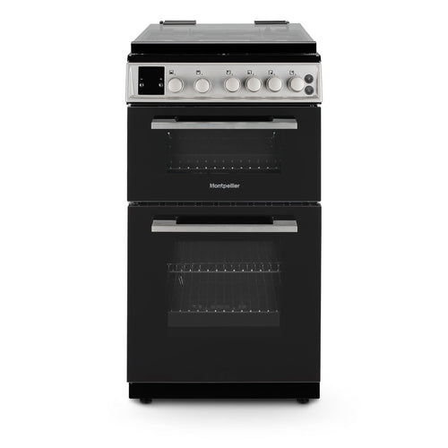 Montpellier MDOG50LS - Silver 4 Zone Gas Cooker - Catalytic cleaning - A/A+ energy - Display