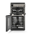 Montpellier MDOG50LS - Silver 4 Zone Gas Cooker - Catalytic cleaning - A/A+ energy - Display