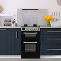 Montpellier MDOG50LS - Silver 4 Zone Gas Cooker - Catalytic cleaning - A/A+ energy