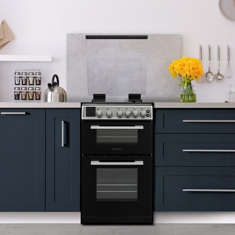 Montpellier MDOG50LS - Silver 4 Zone Gas Cooker - Catalytic cleaning - A/A+ energy
