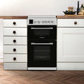 Montpellier MDOG50LW - White 50cm Double Gas Cooker - 56/24L Capacity - A+/A Energy