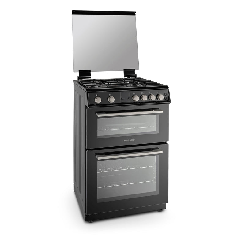 Montpellier MDOG60LK - Black 4 Zone Gas Cooker LPG Jets - A/A+