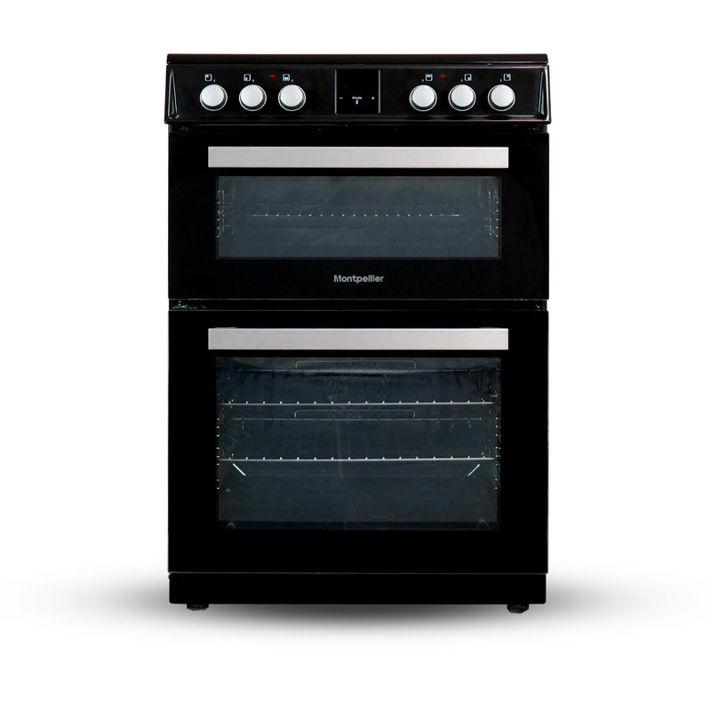 Montpellier MDOI60FK - Black 60cm Induction Double Cooker - A/A Energy Rating