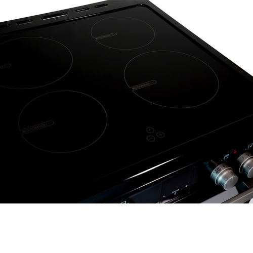 Montpellier MDOI60FK - Black 60cm Induction Double Cooker - A/A Energy Rating