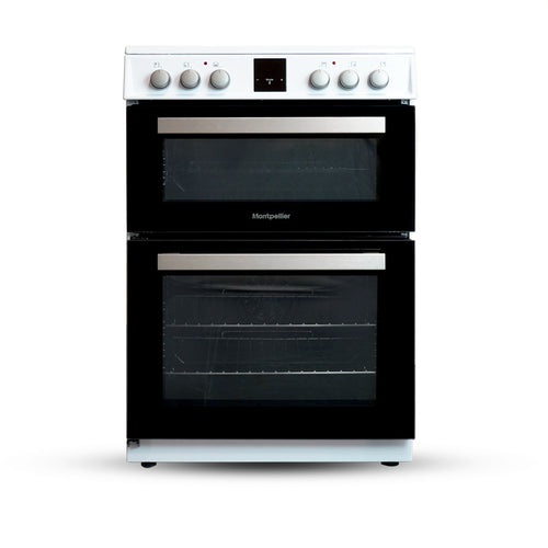 Montpellier MDOI60FW - White 60cm Induction Cooker - Double Oven - A/A Energy