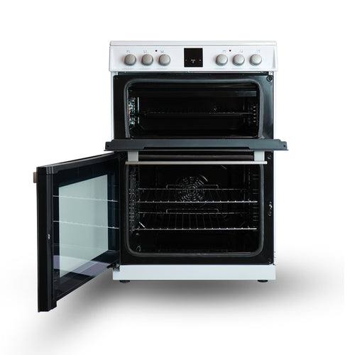 Montpellier MDOI60FW - White 60cm Induction Cooker - Double Oven - A/A Energy