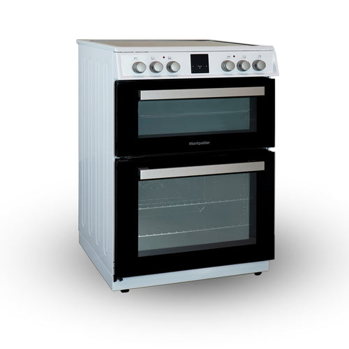 Montpellier MDOI60FW - White 60cm Induction Cooker - Double Oven - A/A Energy