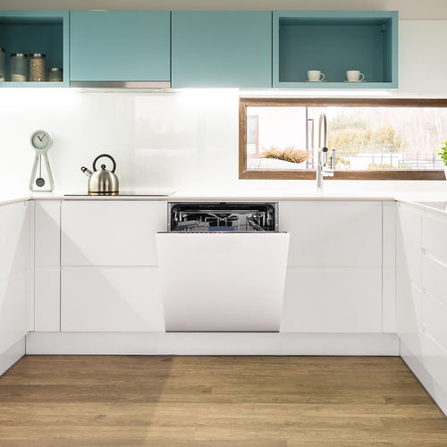 Montpellier MDWBID6064 - White 14 Place Integrated Dishwasher - 6 Programmes - LED Display