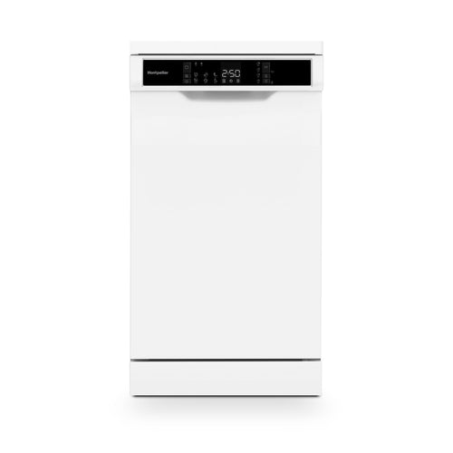 Montpellier MDWD1064W - White 10 Place Setting Slimline Dishwasher - Freestanding - D