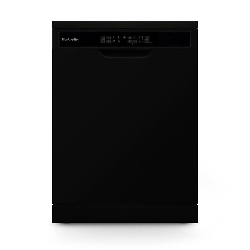 Montpellier MDWD1354K - Black 13 Place Setting Dishwasher - Freestanding - D Energy Rating