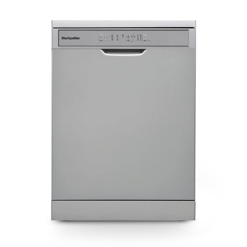 Montpellier MDWD1354S - Silver 13 Place Setting Dishwasher - Freestanding - D Energy Rating