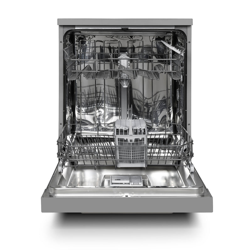 Montpellier MDWD1354S - Silver 13 Place Setting Dishwasher - Freestanding - D Energy Rating