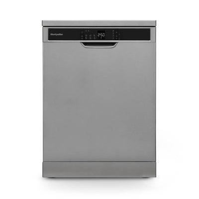 Montpellier MDWD1464S - Silver 14 Place Setting Dishwasher - 6 Programmes - 4 Temperatures - Freestanding - D Energy Rating