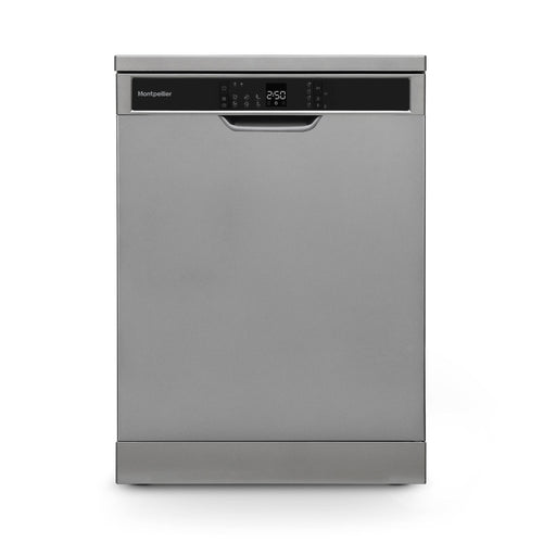 Montpellier MDWD1464S - Silver 14 Place Setting Dishwasher - 6 Programmes - 4 Temperatures - Freestanding