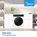 Midea MF205W100WBA30/W-UK - White 10KG Washing Machine - 1400 RPM - A energy
