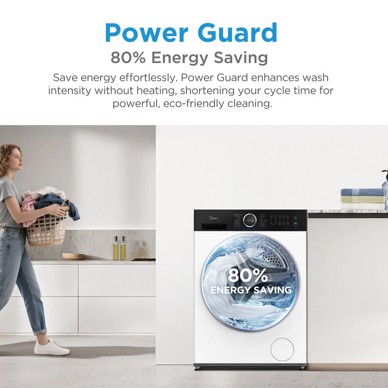 Midea MF205W100WBA30/W-UK - White 10KG Washing Machine - 1400 RPM - A energy