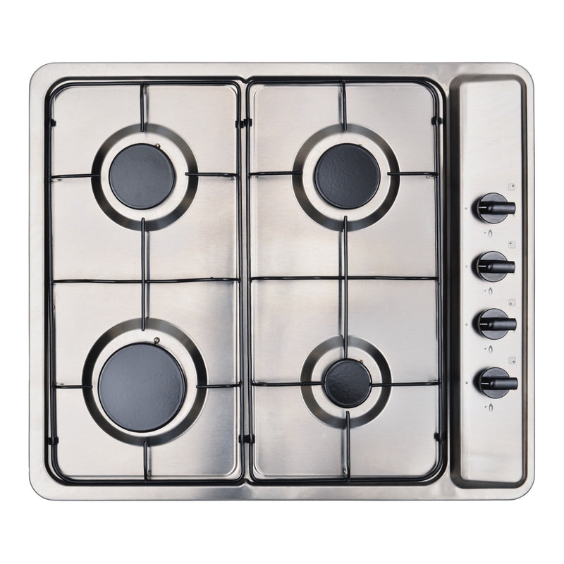 Montpellier MGB60X - Stainless Steel Gas Hob - 4 Burners - LPG Convertible