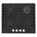 Montpellier MGH61BG - Black 60cm Gas on Glass Hob - 4 Burners - Wok Burner