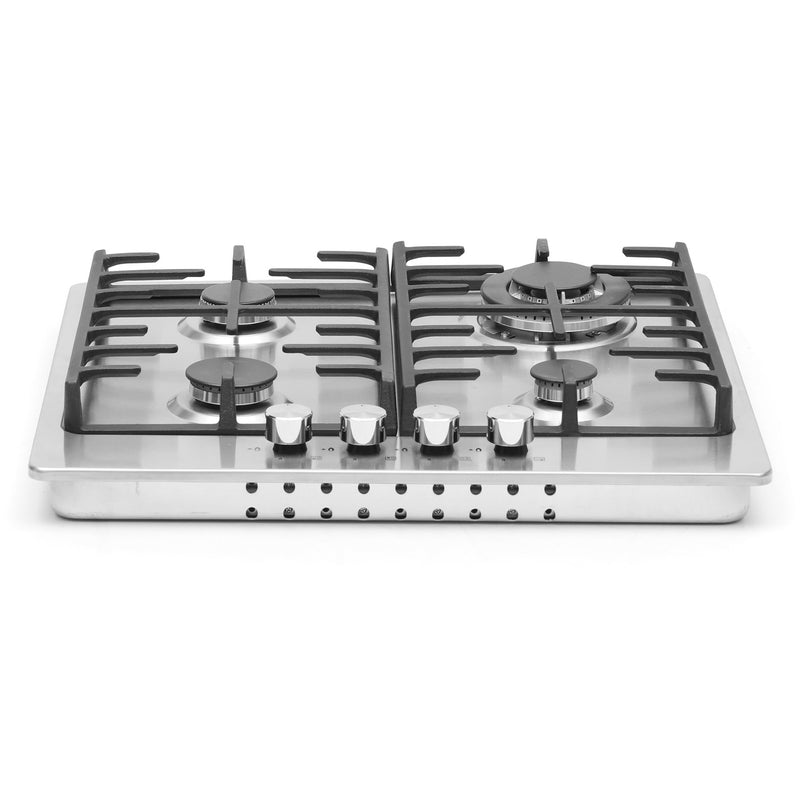 Montpellier MGH61CX - Stainless Steel 58cm Gas Hob - 4 Burners - Auto Ignition