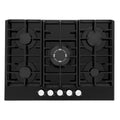 Montpellier MGH75BG - Black Gas on Glass Hob - 5 Burners - Energy Rating N/A