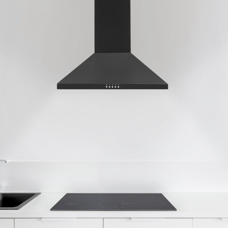 Montpellier MH600BK - Black Chimney Extractor Hood - Airflow 285m3/h - A Energy