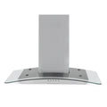 Montpellier MHG600X - Stainless Steel 60cm Curved Glass Chimney Extractor Hood - 277.9m³/h, 65W, LED Light, 3 Speeds - A Energy