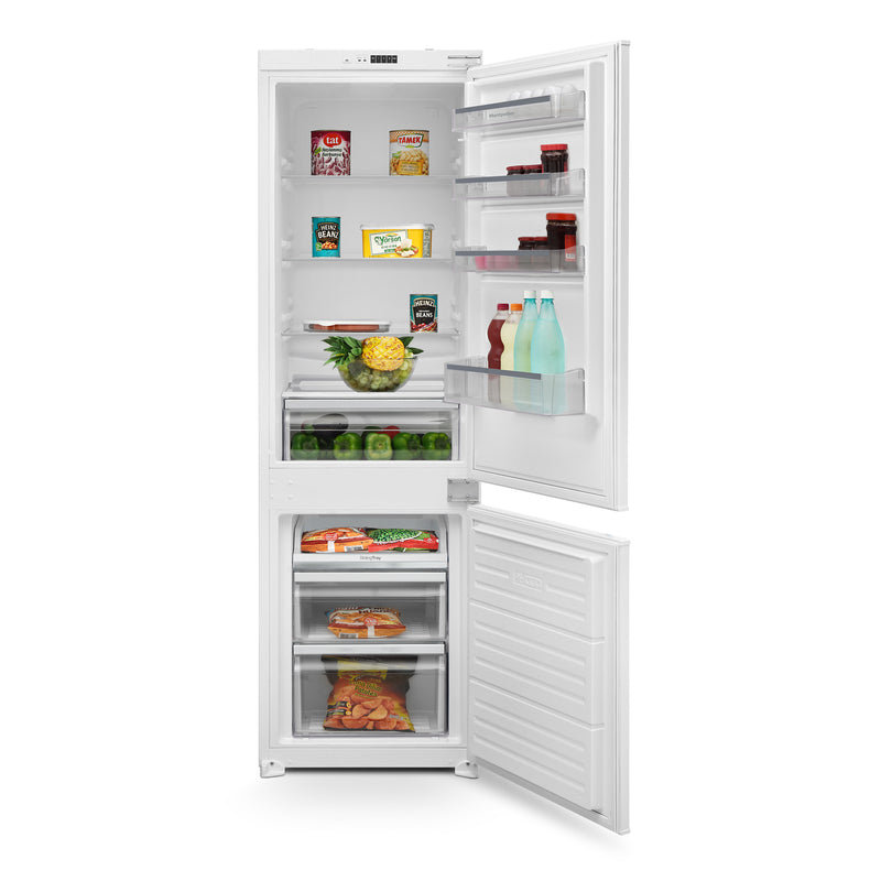 Montpellier MIFF703LF - White Integrated Low Frost Fridge Freezer - 251 Litres - E Energy Rating