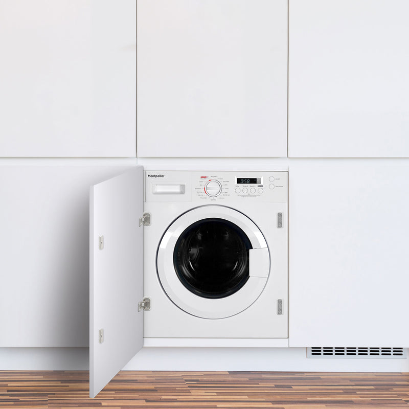 Montpellier MIWD8614 - White 8KG Integrated Washer Dryer - 1400 RPM - B/E Energy Rating