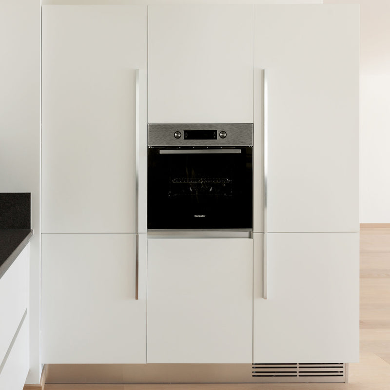 Montpellier MMFSO70SS - Black Glass Door, Stainless Steel 70L Single Oven - Electric - A Energy