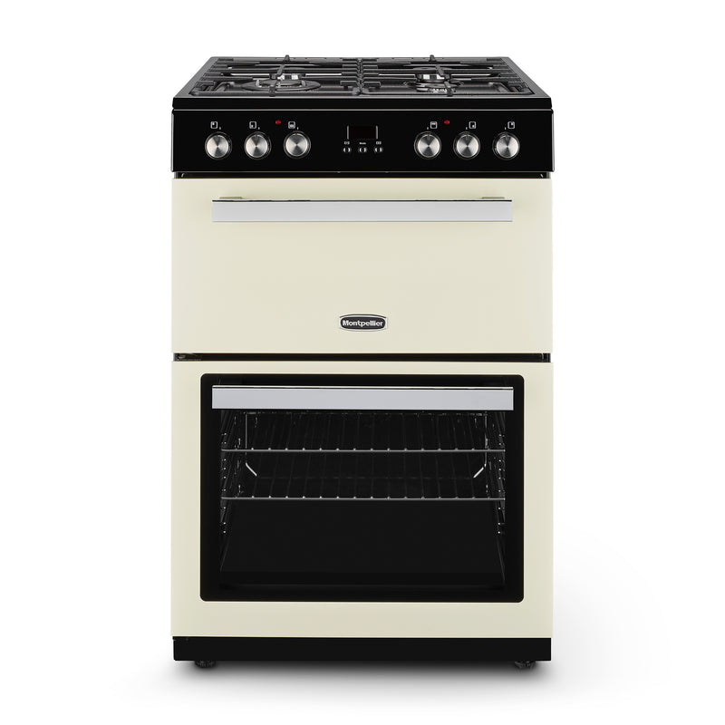 Montpellier MMRDF60FC - Cream Dual Fuel Mini Range Cooker - 72L Main/39L Top Oven - A/A Energy