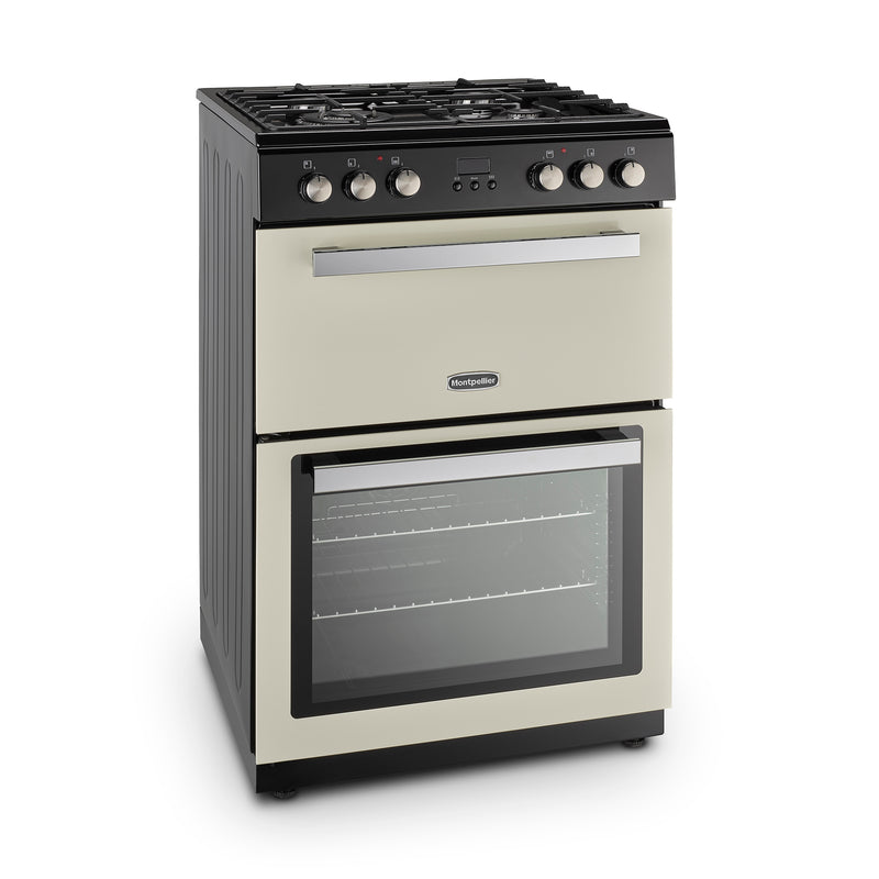 Montpellier MMRDF60FC - Cream Dual Fuel Mini Range Cooker - 72L Main/39L Top Oven - A/A Energy